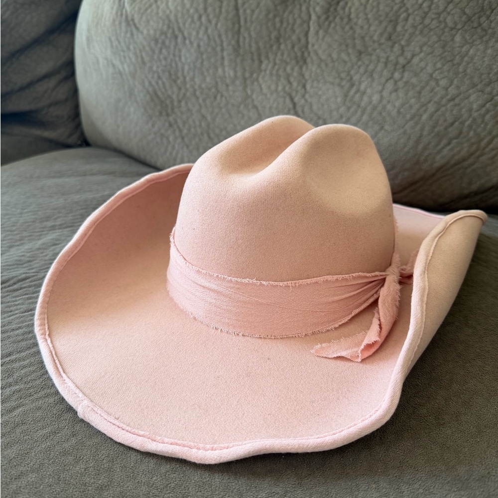 Forever 21 Pink Wide Brim cowgirl hat - Picture 2 of 3
